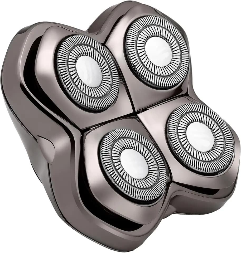 Skull Shaver Carver PRO 4 Head Replacement Blade - Shaver Blade for Wet & Dry Shaving - Rotary Heads Design - Japanese Stainless Steel - Compatible with Pitbull, Palm & Butterfly Kiss Shavers