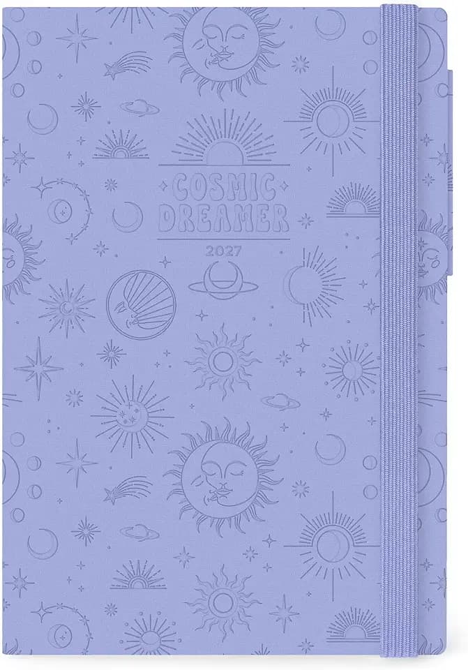 Legami – Tagesplaner Large 2027, Cosmic Lilac, 12 Monate, 17 x 24 cm