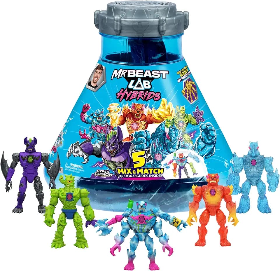 MrBeast Lab Hybrids Megapack mit 5 Actionfiguren zum Kombinieren