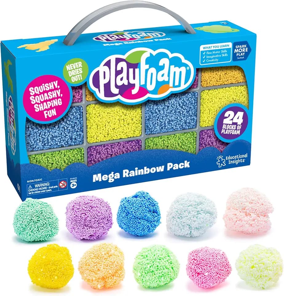 Educational Insights Playfoam Mega Rainbow Pack: Classic & Sparkle