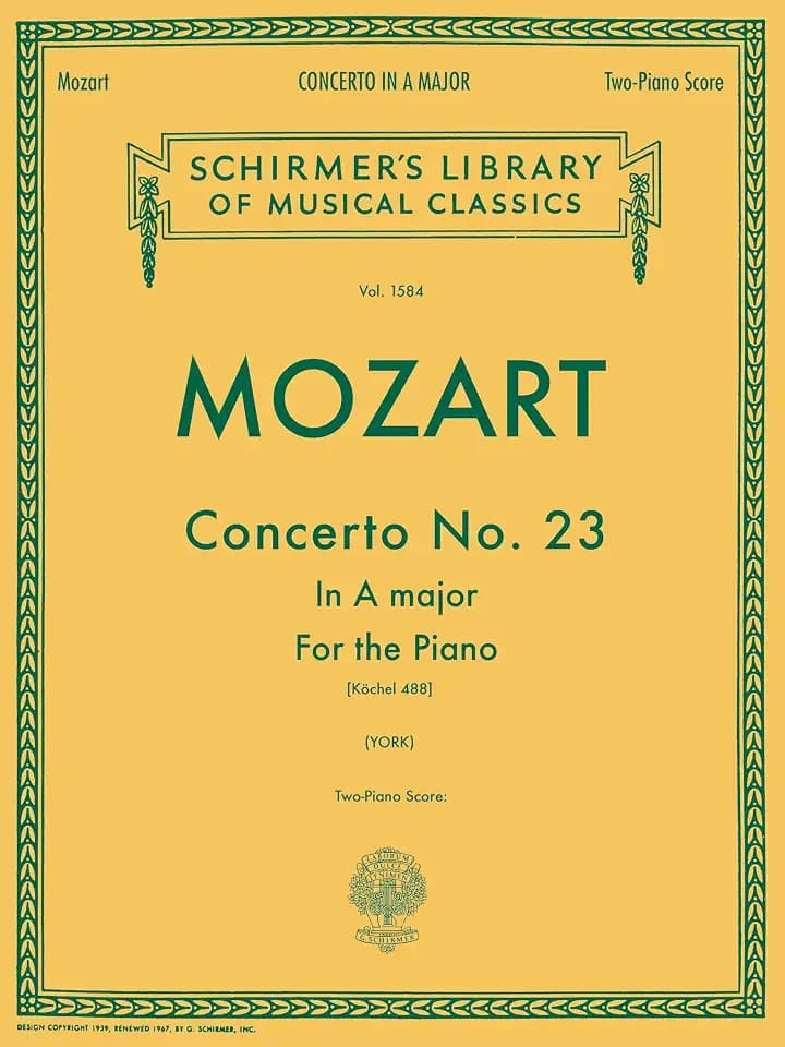 Mozart Concerto No. 23 in a Major for the Piano (Schirmer's Library of Musical Classics): For the Piano : No. 23