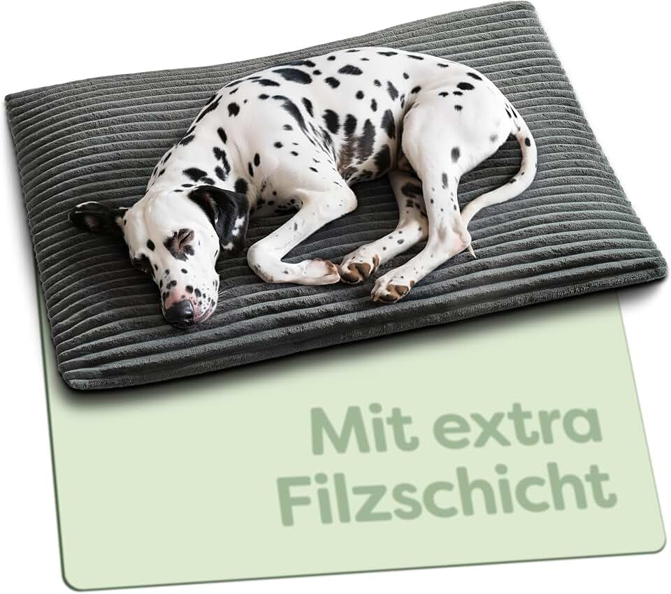 Knupis Selbstheizende Hundedecke – 90x60cm Wärmedecke Waschbar - Hundematte