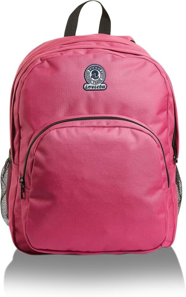 INVICTA BENIN M Geräumige Schultasche für Teenager, Mädchen und Jungen, für Schule, Gymnasium, Sport & Freizeit, mit Laptopfach , rosa