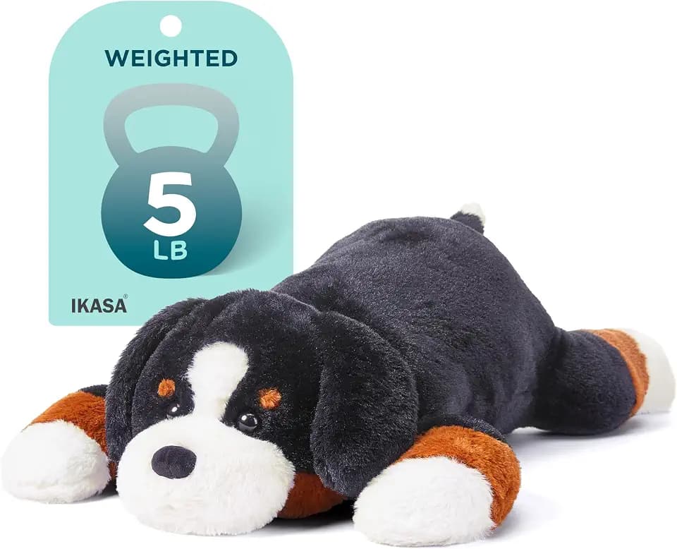 IKASA 5lbs Weighted Stuffed Animal Bernese Mountain Dog Plush Toy