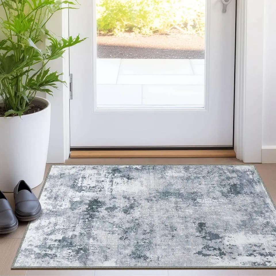 Door Mat, Front Indoor Doormat 31"x47" Non Slip Entryway Rug Indoor, Washable Small Rug for Bedroom Kitchen Bathroom Laundry Low Profile (2.6x3.9 Feet)