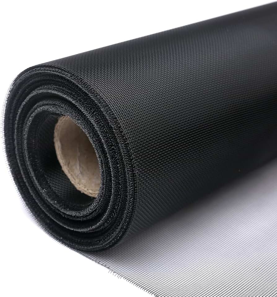 304 Stainless Steel Black Window Screen Mesh, Black 36inx100ft, Window Screen Replacement, Metal Mesh Screen Rolls, Roll of Screens for Door Patio Pet Vent Porch DIY Projects(20 mesh)