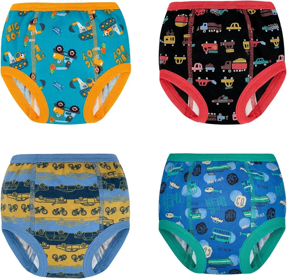 MooMoo Baby Cotton Training Underwear for Boys and Girs 2T-6T,4pk