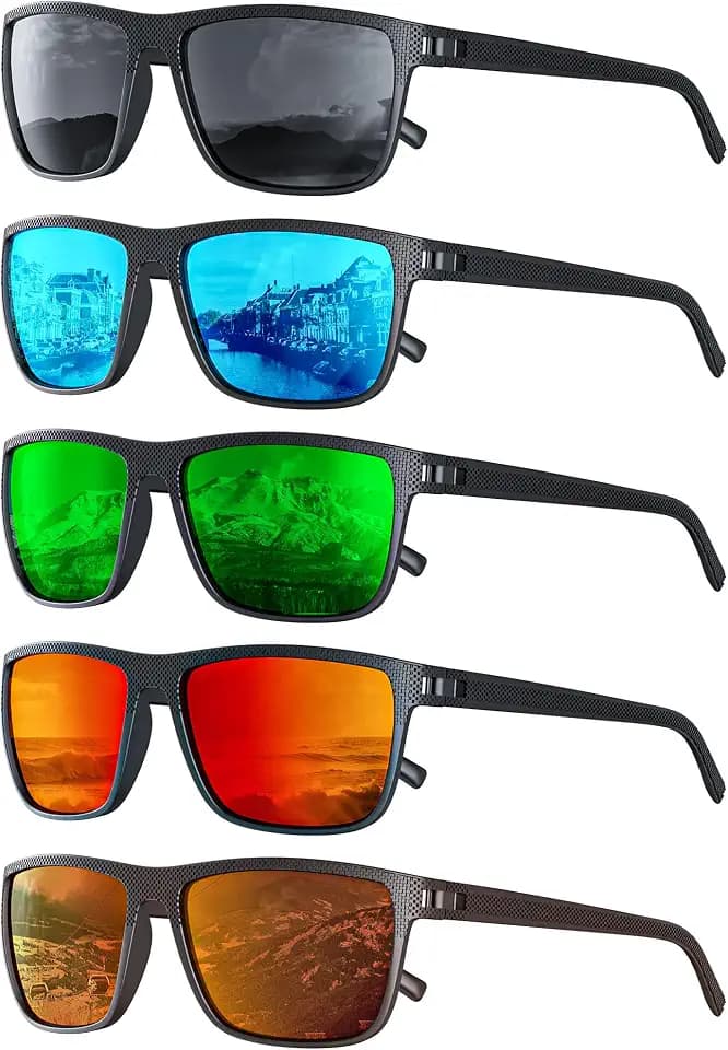 Sunglasses-Men Polarized Mens Sunglasses: Classic Women Sun Glasses UV400 Protection for Fishing