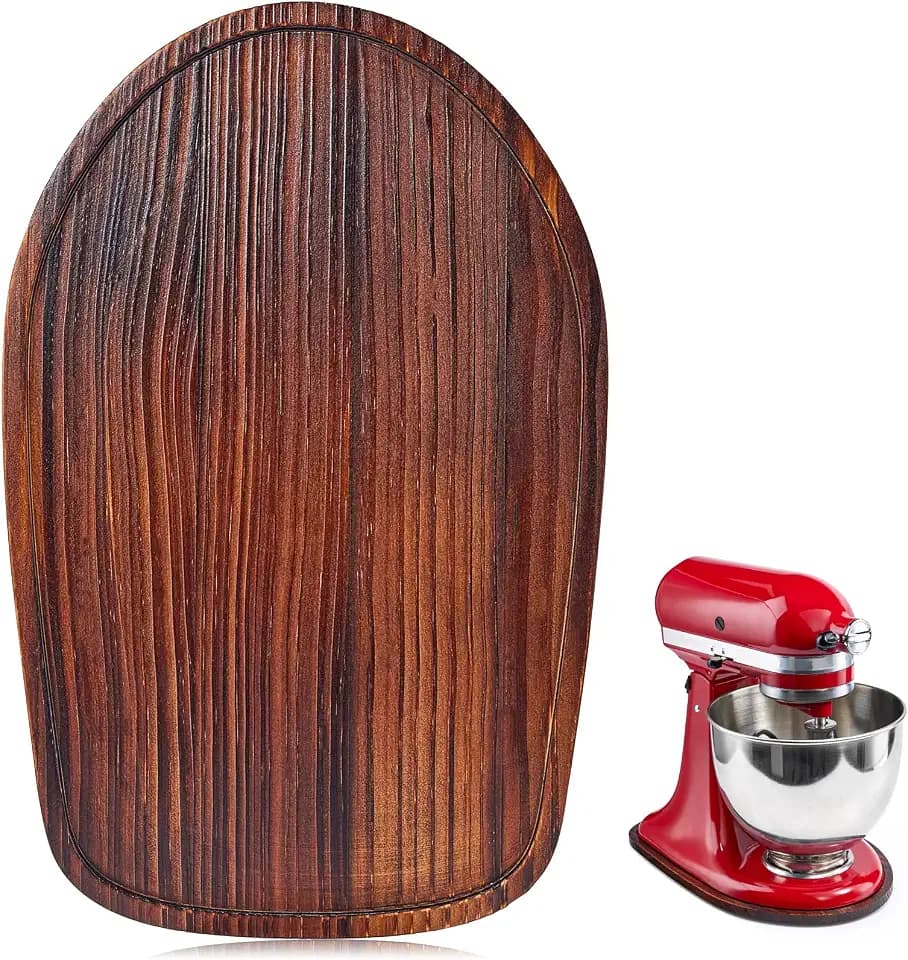 Housejoy Wooden Stand Mixer Slider Mat for Kitchenaid Bowl Lift 4.5-5Qt