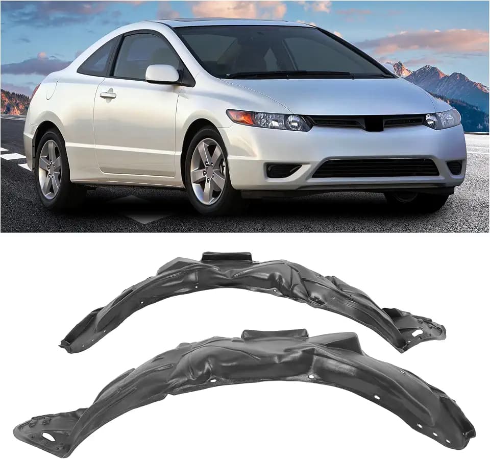 HECASA Fender Liner Compatible with 2006-2011 Civic Coupe 2-Door