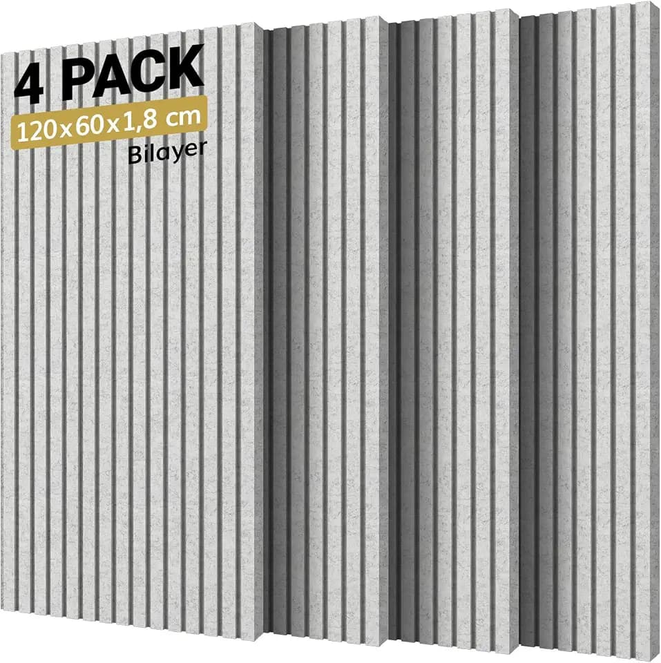 TONOR 4 Pack Akustikpaneele Selbstklebend 120x60x1,8cm Sound Proof Panel