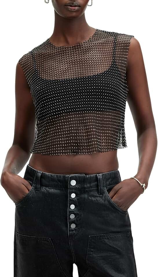 AllSaints Women's Calytrix Sparkle Top