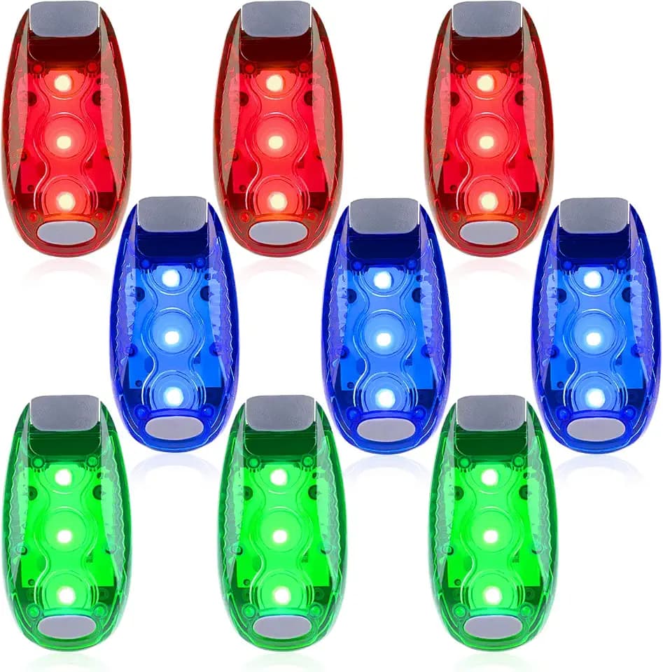 9 Pack LED Safety Lights, Clip-On Flashing Strobe Lights for Night