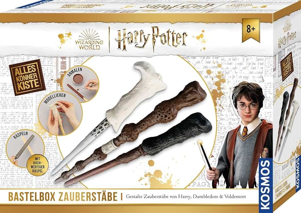 Kosmos Harry Potter Zauberstab herstellen | Zauberstäbe von Harry Potter, Dumbledore und Voldemort basteln, AllesKönnerKiste Bastelset