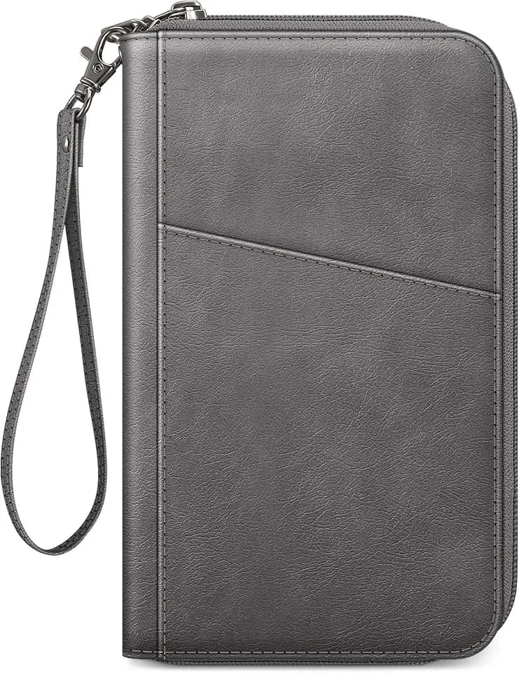 FINTIE Family Passport Holder Wallet Travel Document Organizer Clutch Bag