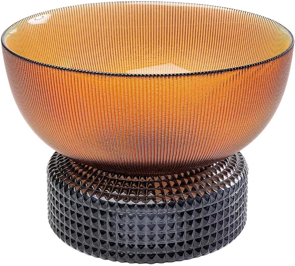 Kare Design Vase Marvelous Duo Amber, Grau, Blumenvase, Dekorationsvase, Gefäß für Blumen, Tischvase, 22cm