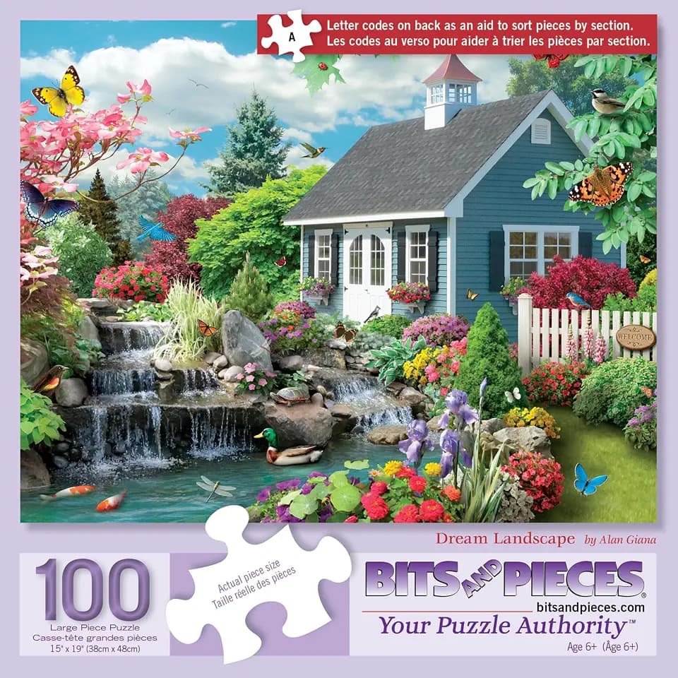 Bits and Pieces Jigsaw Puzzles for Adults 100 Pieces - Dream Landscape