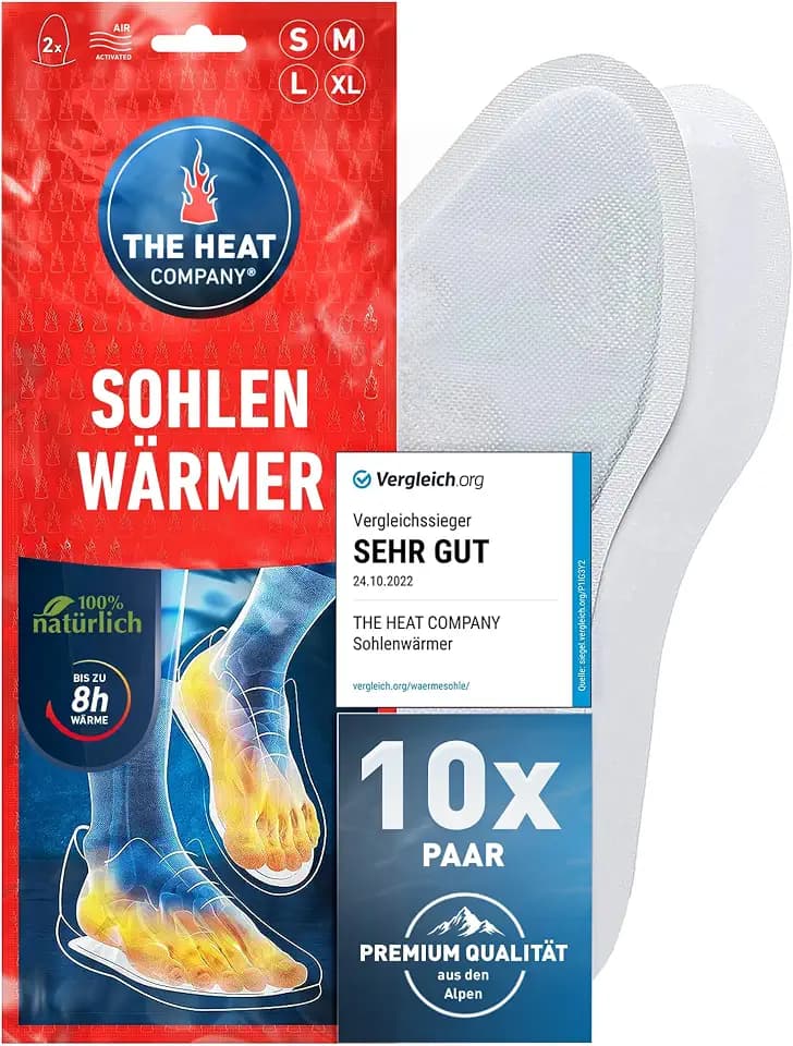 THE HEAT COMPANY Sohlenwärmer - EXTRA WARM - 8h warme Füße - Wärmesohlen