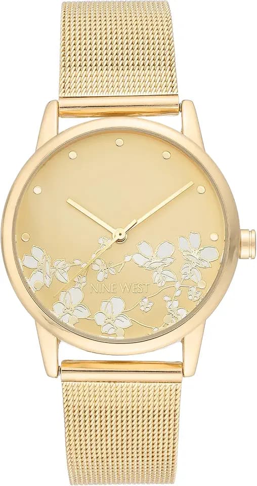 NINE WEST Women's Mesh Bracelet Watch