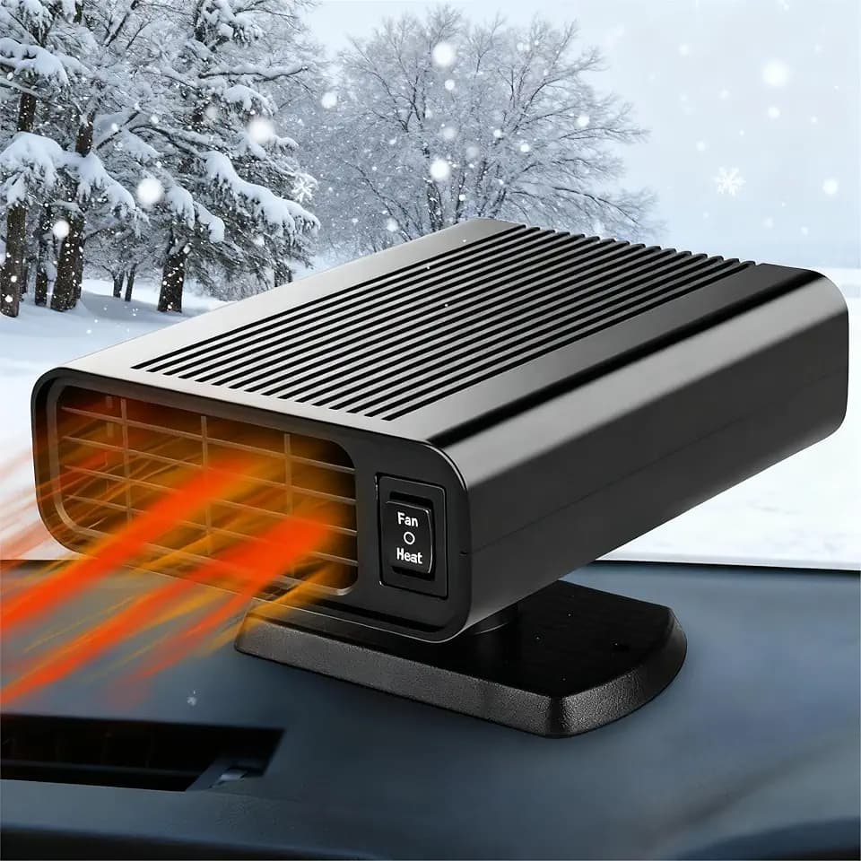 2 in 1 Heating Car Heater, Cooling Fast Heating Defrost Defogger with Plug in Cigarette Lighter, 150W Portable Car Heater Defroster Fans, Window Defroster for Car, SUV, Jeeps, Trucks