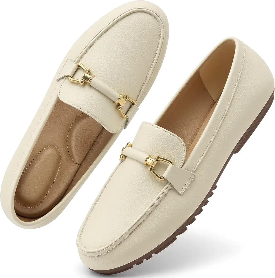 HARENCE Loafers for Women Comfortable Slip On Business Work Flats Shoes Casual Driving Moccasins Penny Loafer
