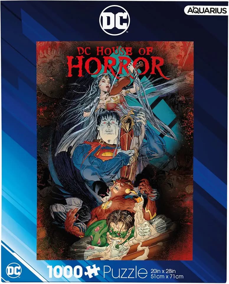 AQUARIUS DC House of Horror (1000 Piece Jigsaw Puzzle) - Officially Licensed DC House of Horror Merchandise & Collectibles - Glare Free - Precision Fit - 20x28 Inches