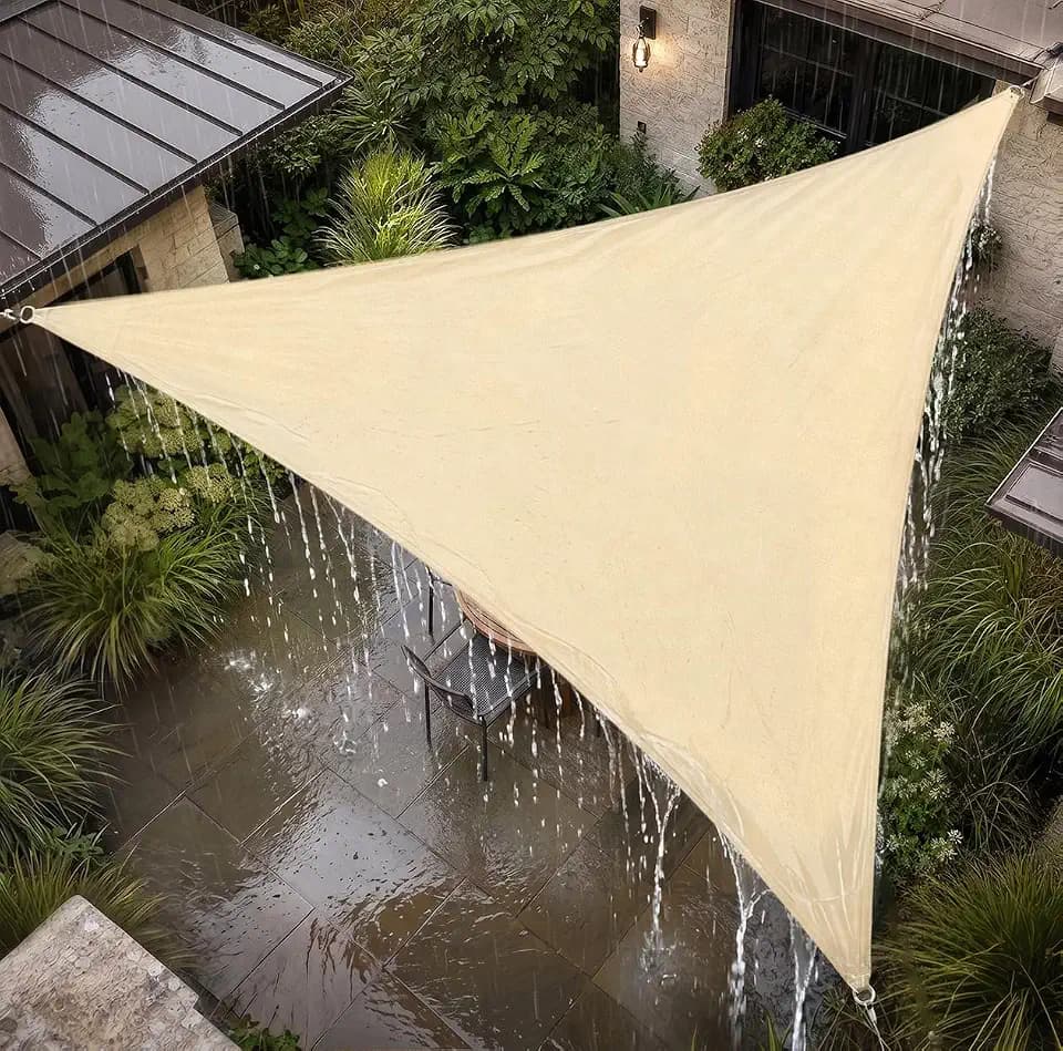 Royal Shade 16' x 16' x 16' Beige Waterproof Triangle Shade Sail for Patio