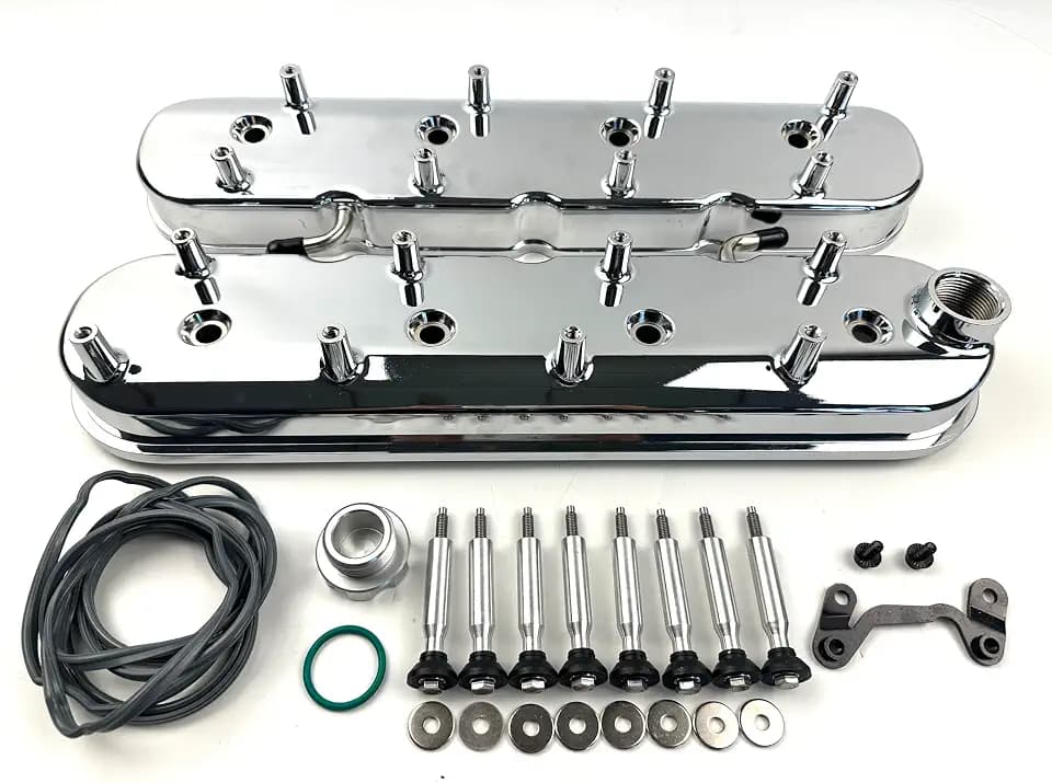 LS Cast Aluminum Tall Valve Covers for LS1 LS2 LS3 LS6 5.3 6.0 Chrome
