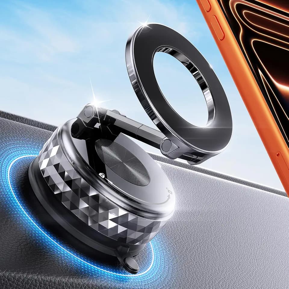 Meifigno Fits 360 ° Rotating Magsafe Car Mount, Phone Holder for Car Tesla