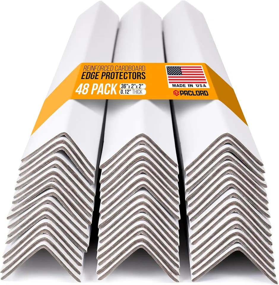 36" x 2" x 2" Reinforced Cardboard Edge Protectors, Pack of 48