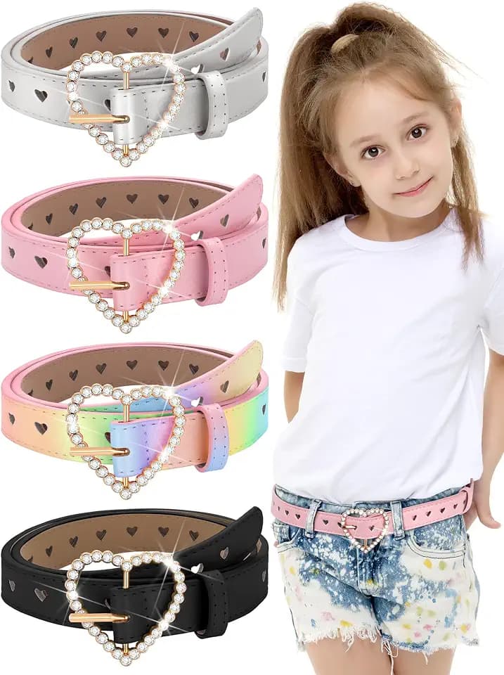 Newcotte 4 Pcs Girls Kids Belt