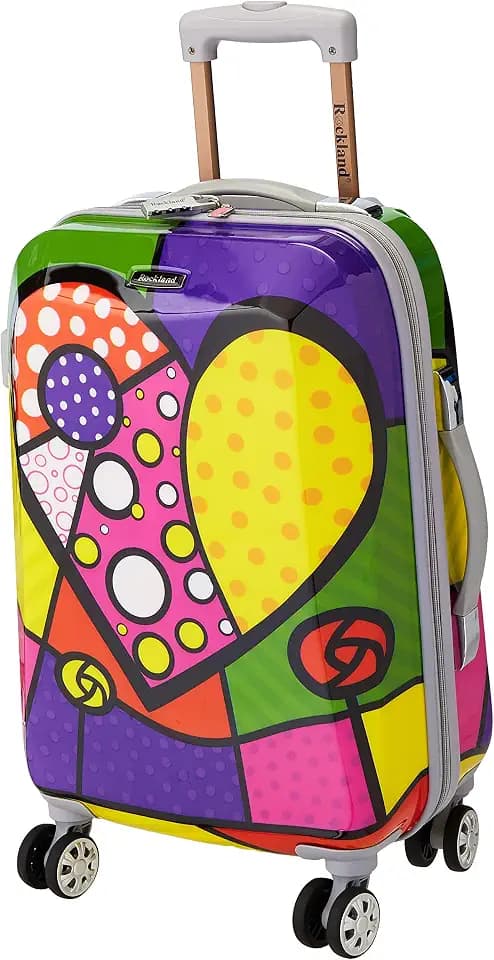 Rockland Vision Hardside Spinner Wheel Luggage, Carry-On 20", Heart