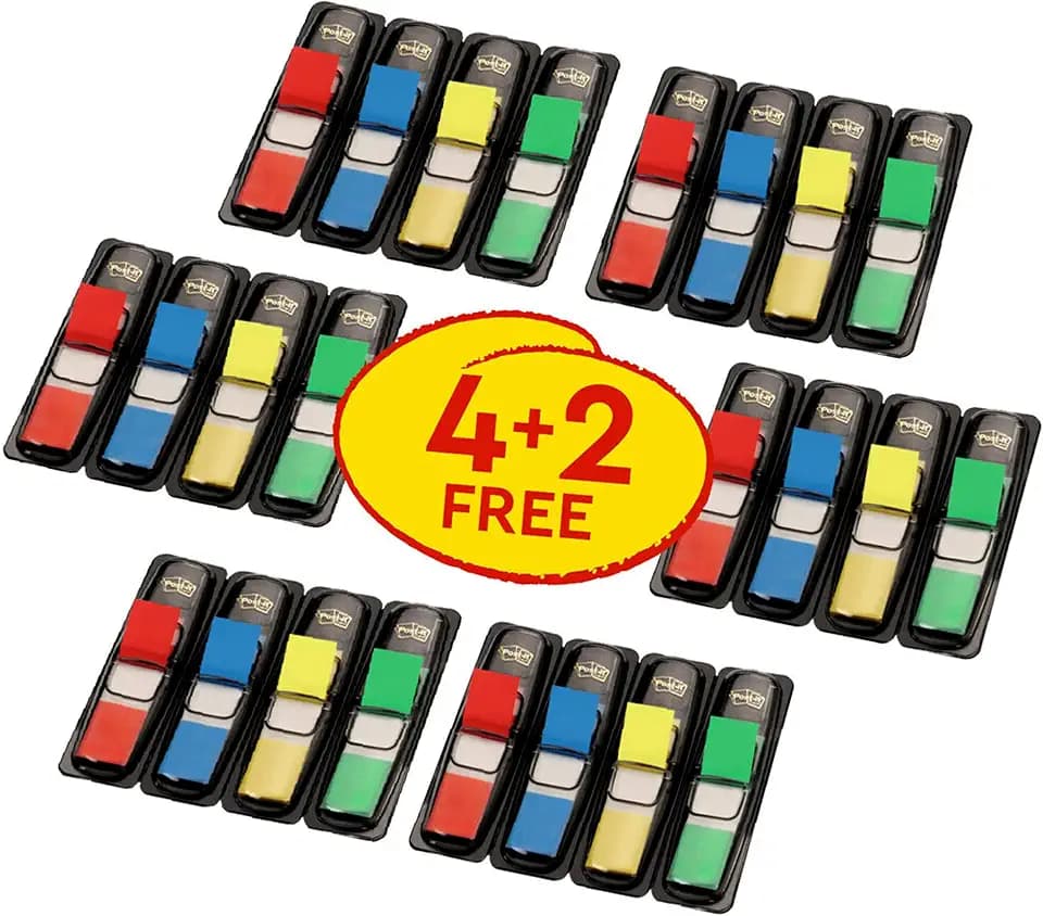 Post-it Index Haftstreifen, 140 + 70 Gratis-Markierstreifen