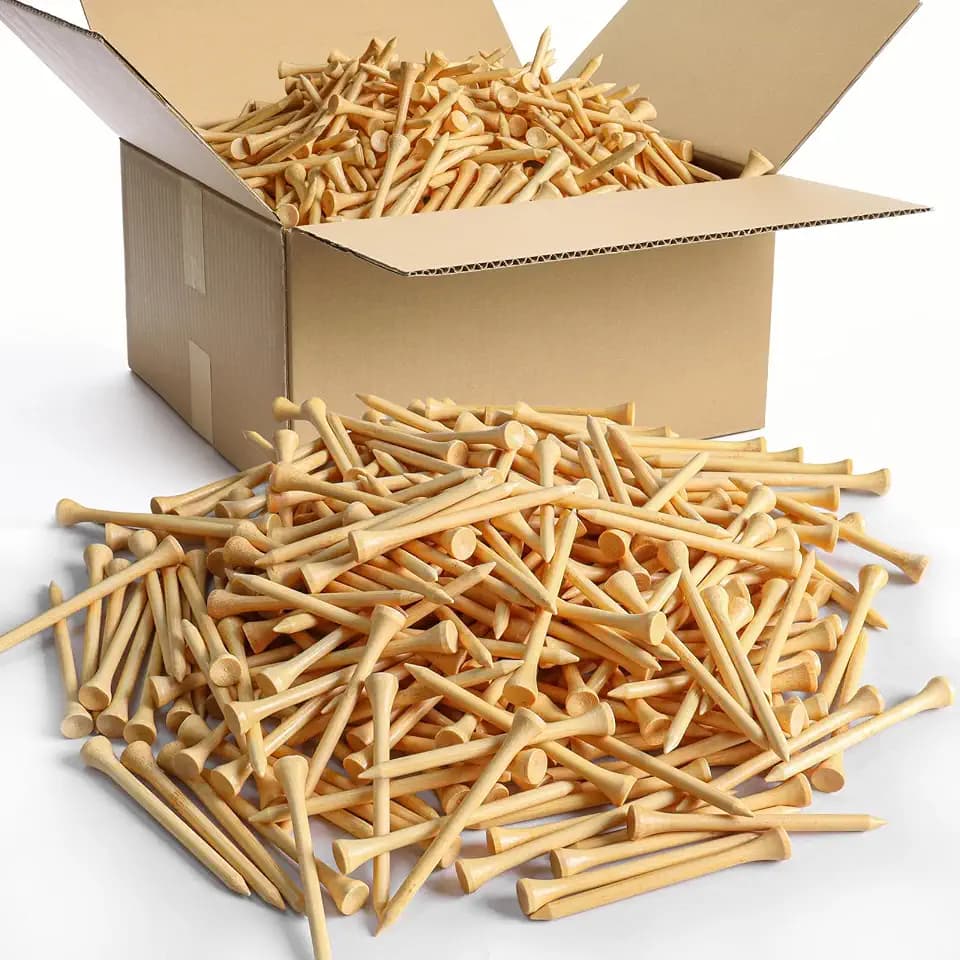 FINGER TEN Golf Tees Wood Bulk