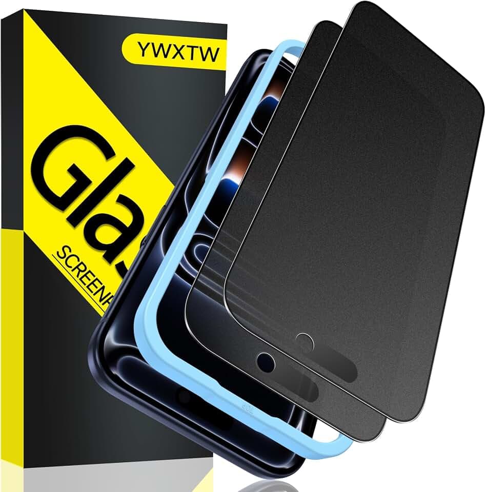 YWXTW 2 Pack Matte Privacy Screen Protector for iPhone 17 Pro