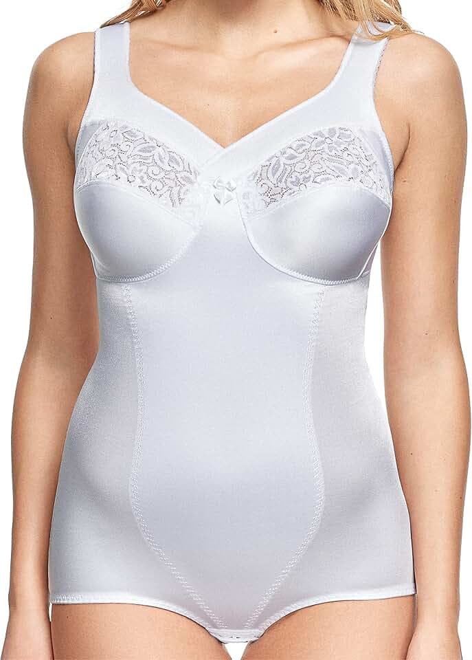 SUSA Korselett ohne Bügel Classics I Korselett Damen I Shapewear Damen stark formend I Mieder I Body mit Häkchenverschluss Formt Taille, Bauch & Po