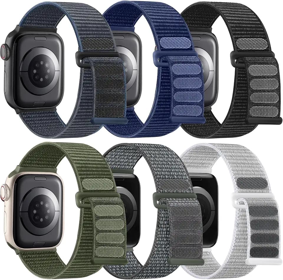 WJK Stretchy Sport Nylon Soprt Strap Compatible with Apple Watch Band Women