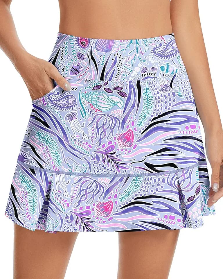 WOWENY Women's Golf Skort Athletic Tennis Pickleball Skirt with Pockets