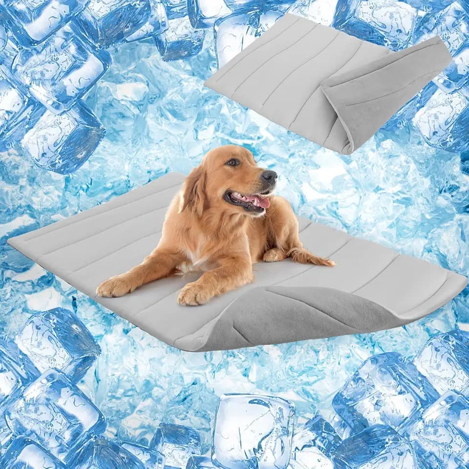SCENEREAL Dog Cooling Mat for Crate, Thicken Self-Cooling Dog Pad Reversible (Cool & Warm), 59"x40" Pet Cool Bed for M Large XL Dogs,Kennel Sofa Mats Machine Washable, Durable Non-Toxic Gel, Outdoor