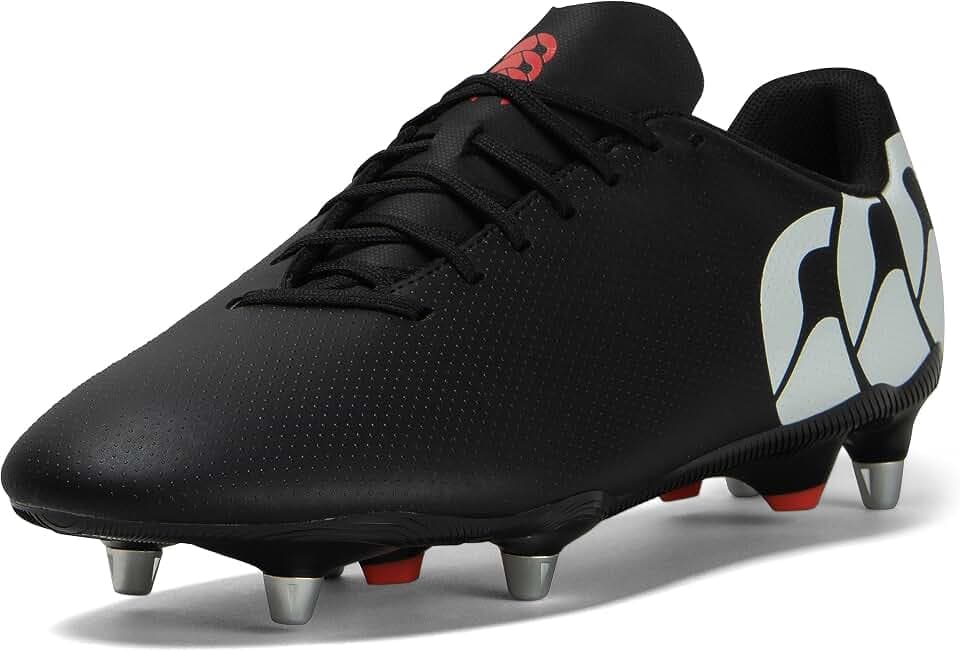 Canterbury Unisex Speed Raze Soft Ground Rugby Boots, Black, 11 UK