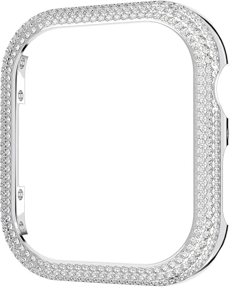 Swarovski Sparkling Case Compatible with Apple Watch®, Silver Tone