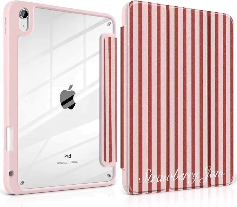 Case for iPad 11th/10th Gen 2025/2022, Red Striped