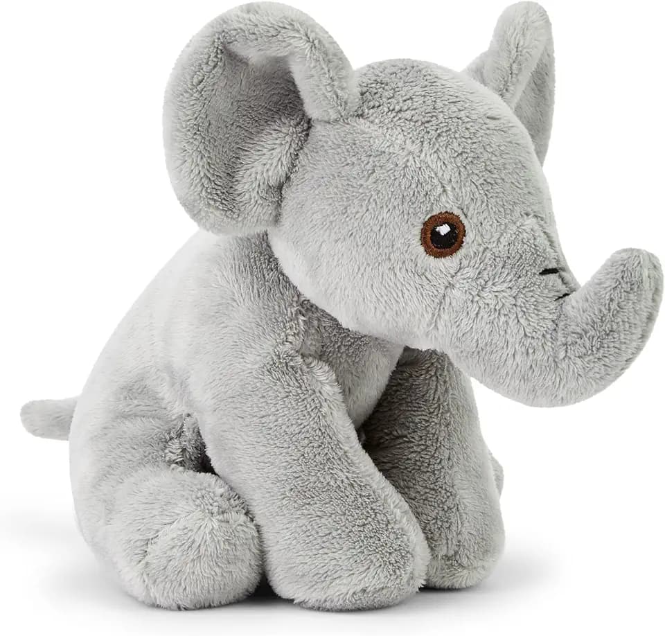 Zappi Co 100% recycelte Plüsch-Plüschtiere - Weiche und kuschelige Stofftiere, perfekte Begleiter für Kinder und Neugeborene (13-15cm) (Elefant)
