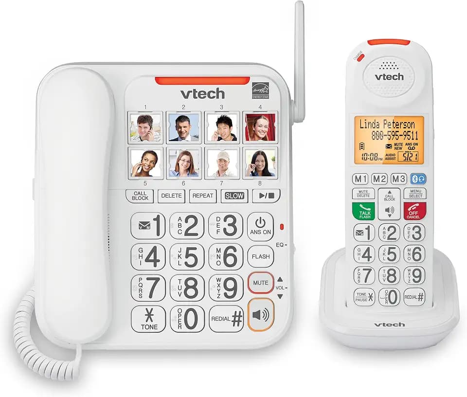 VTech SN5147 Amplified Corded/Cordless Senior Phone