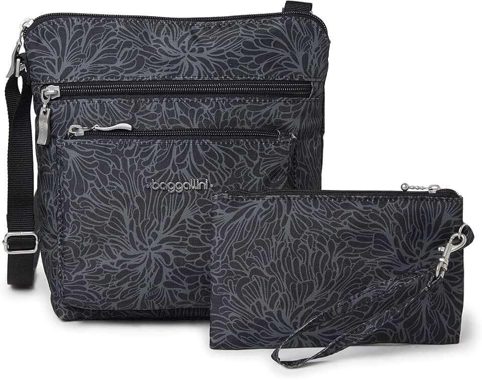 Baggallini Pocket Crossbody Bags for Women 8x8 Small Lightweight Durable Water-resistant Travel Purse W/Rfid
