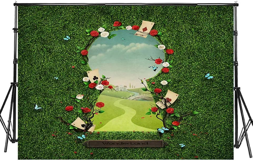 Sensfun Wonderland Photo Backdrop Girls Birthday Tea Party Decoration 8x6ft