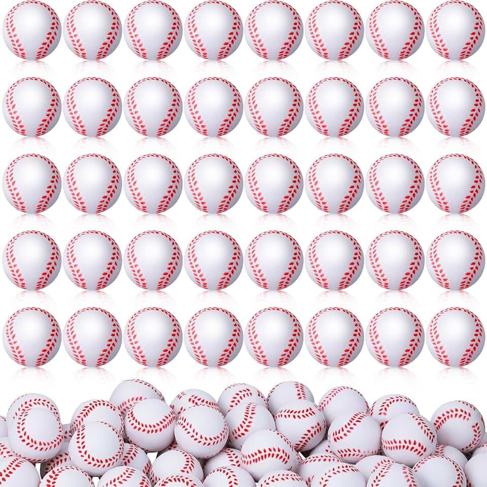 Lewtemi 100 Pcs Mini Baseball Balls 1.57 Inch Sports Balls
