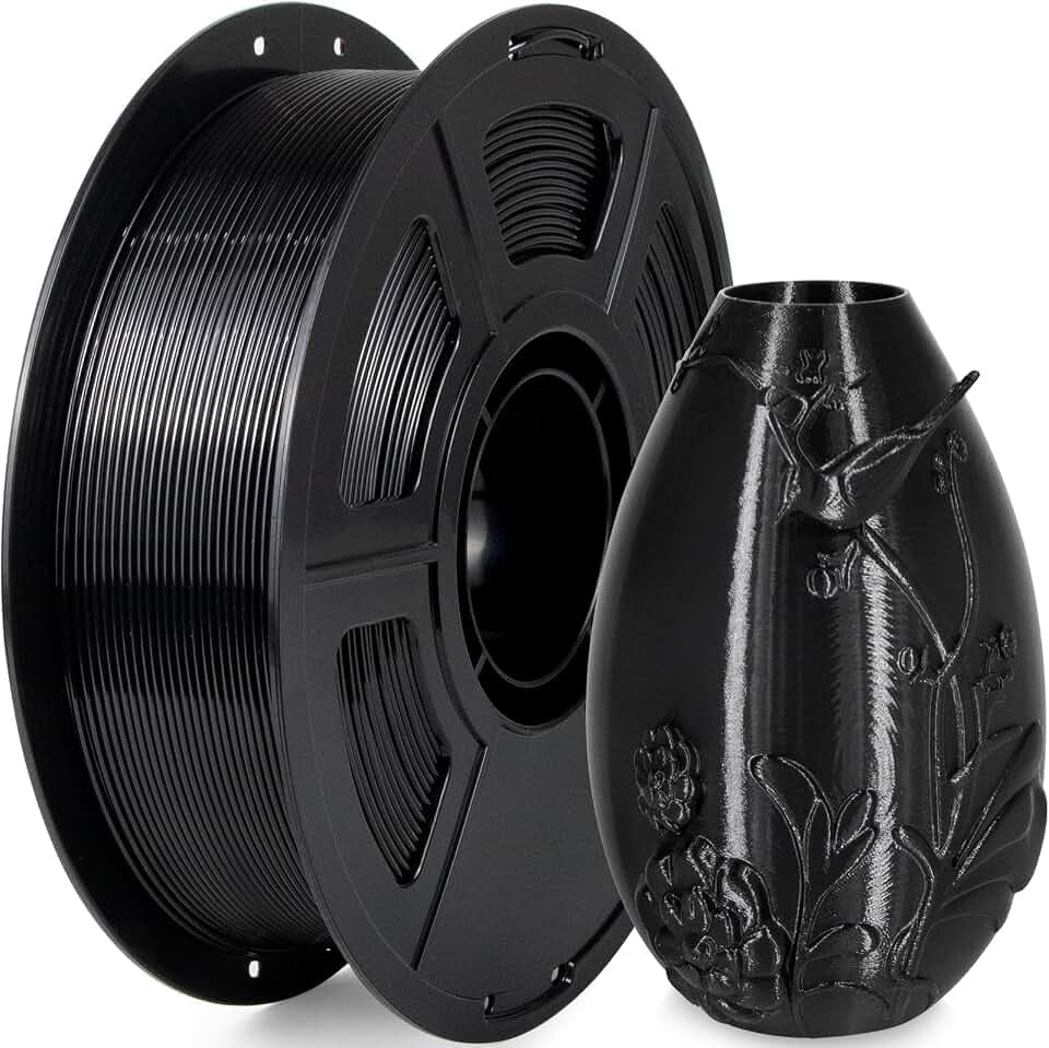 IEMAI PETG Filament 1.75mm 1Kg, Schwarz PETG 3D Drucker Filament, Kompatibel mit Bambu Lab, AMS, AMSLite, Maßgenauigkeit +/-0.02mm
