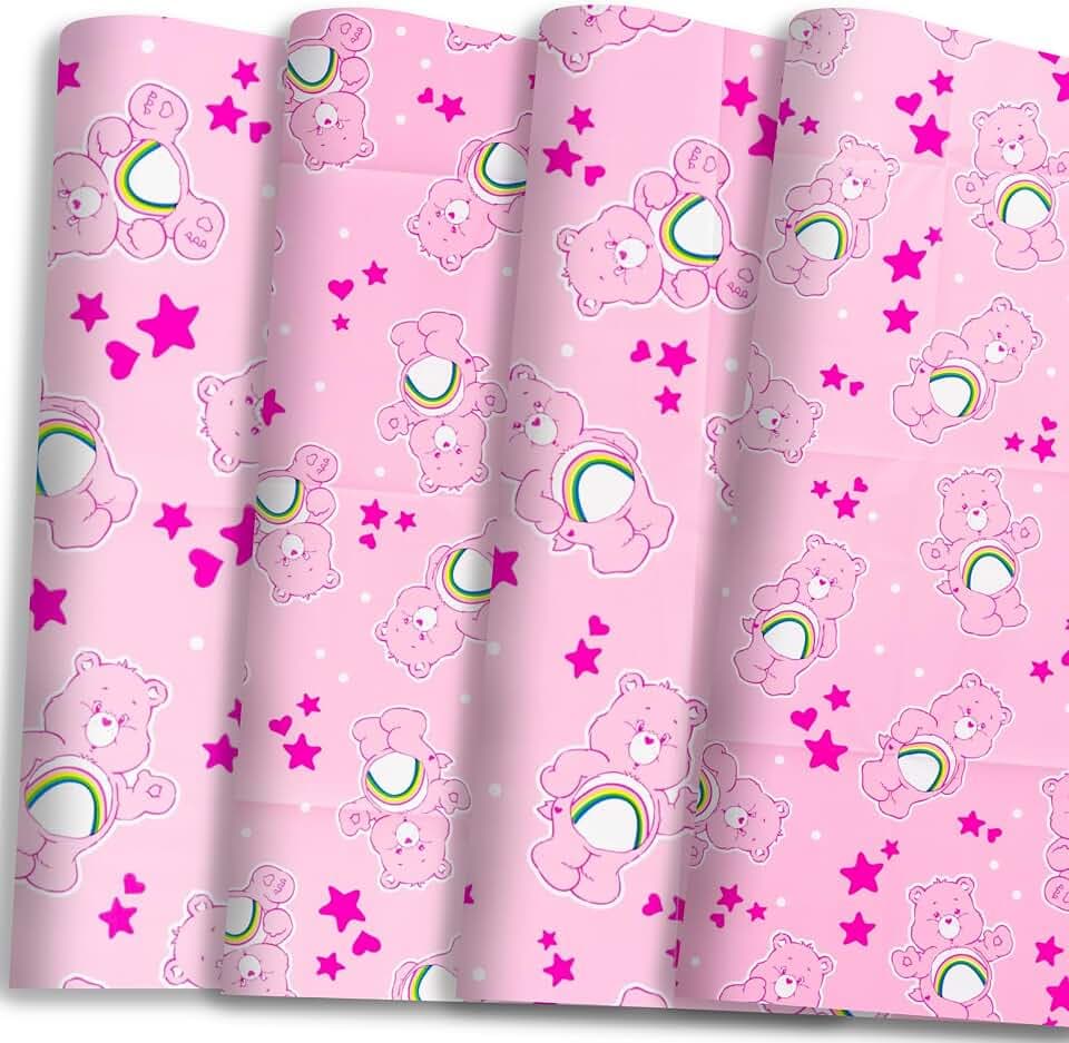 Silver Buffalo Care Bears Cheer Bear, Wrapping Paper, 12ct