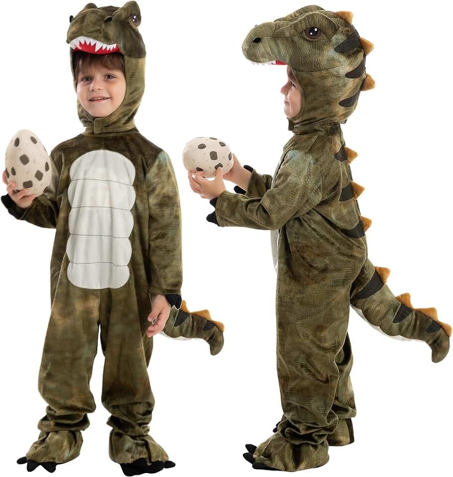Spooktacular Creations Kinder Unisex T-Rex Realistisches Dinosaurier Kostüm für Halloween Dinosaurier Dress Up Party, Rollenspiel und Cosplay